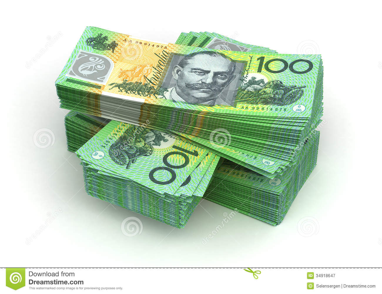 Australian dollarStack of Australian Dollar ( with clipping ...