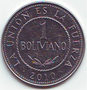 BolivianoCoin catalog : Coin ‹ 1 Boliviano