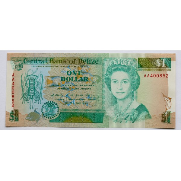 Belize dollarBelize Dollar 1990 UNC