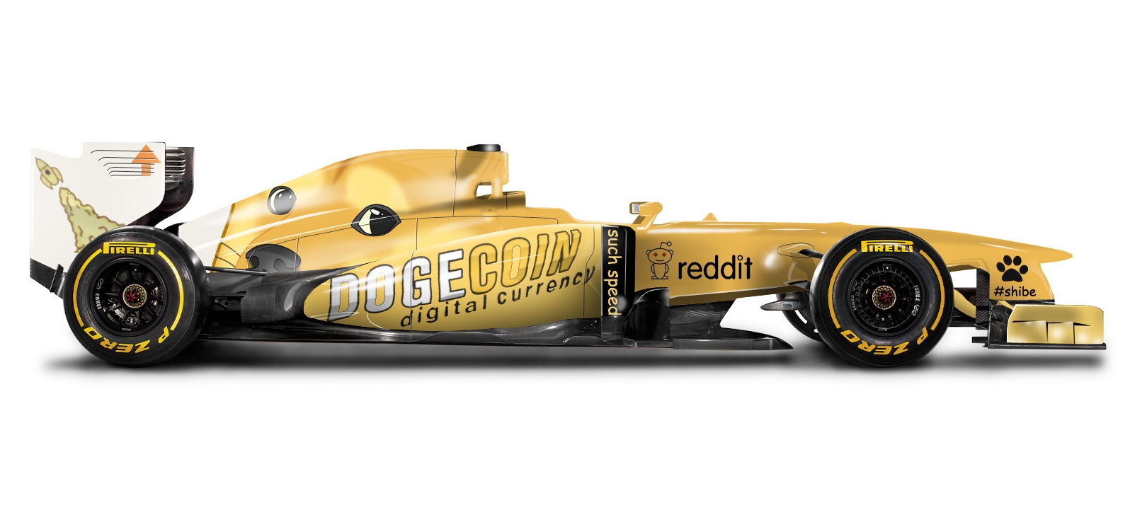 DogecoinMake It Happen: A Dogecoin Formula One Car