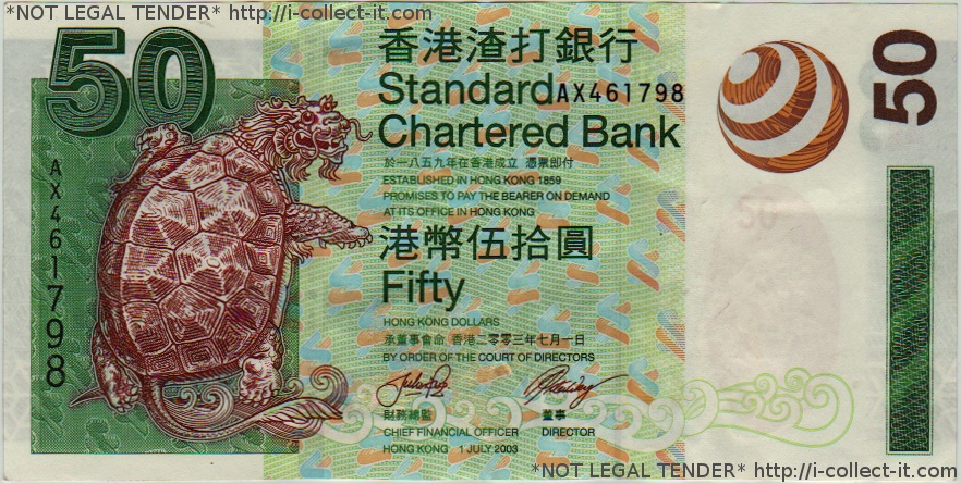 Hong Kong dollar... View Banknote - Hong Kong 50 Dollar 2003