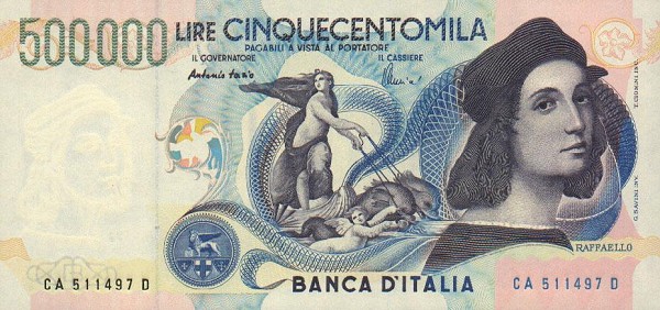 Italian lira... your old leftover Italian Lira banknotes