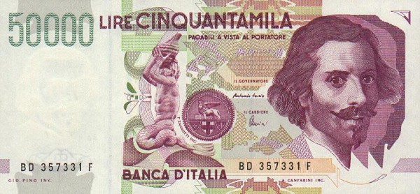 Italian lira... your old leftover Italian Lira banknotes