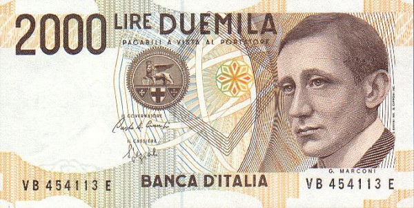 Italian lira... your old leftover Italian Lira banknotes