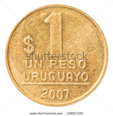 Uruguayan pesoone Uruguayan peso coin - stock photo