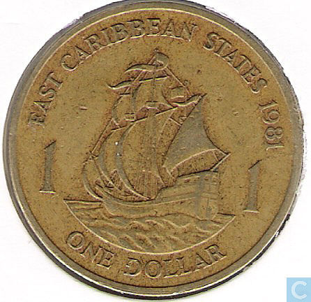 East Caribbean dollar... - East Caribbean States 1 dollar 1981