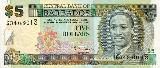 Barbados dollarFace side of 5 dollars of Barbados