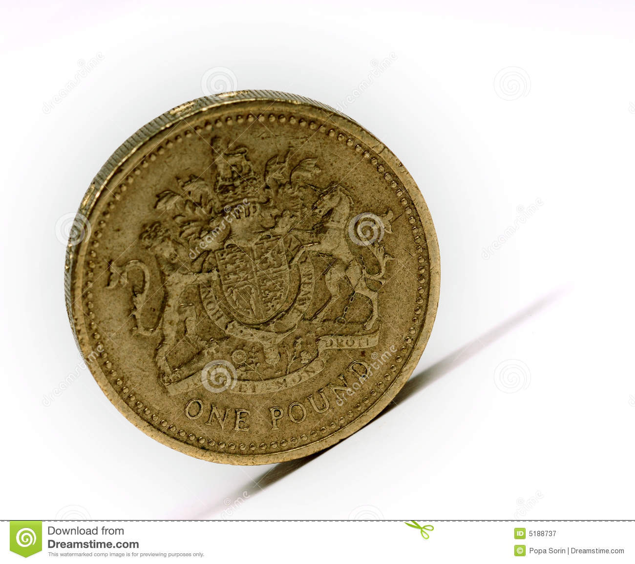 Pound sterling... Free Stock Photography: One pound sterling